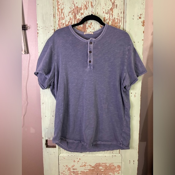 Marine Layer Tops - Marine Layer women’s  periwinkle Henley Shirt